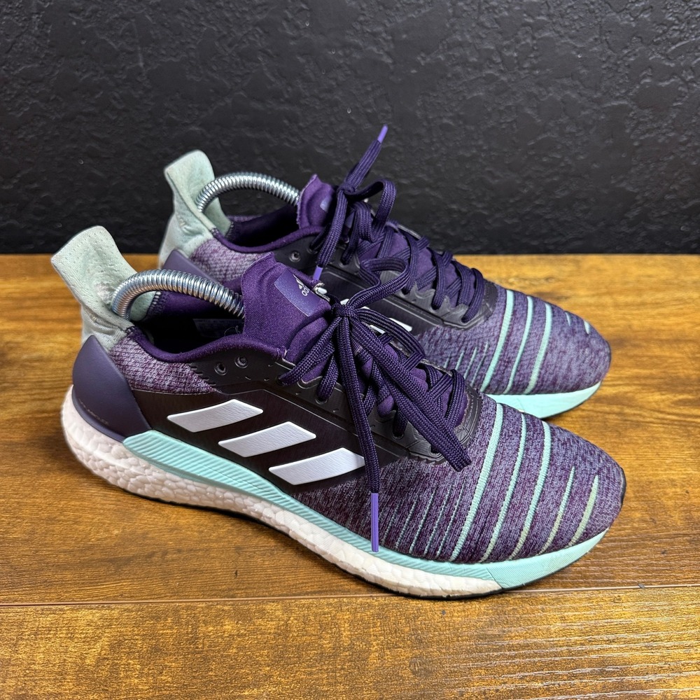Adidas Solar Glide D97447 Purple Mint Mesh Running Shoes Womens 8.5